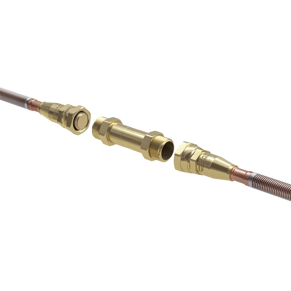 No-Vac Double Male Coupler 3/8" & 3/4"
